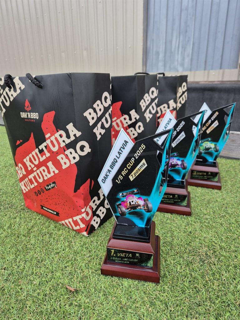 Lielizmēra radio vadāmās mašīnas - OAK’A BBQ LSC Latvia 1/5 RC Cup 6. posms plakāts